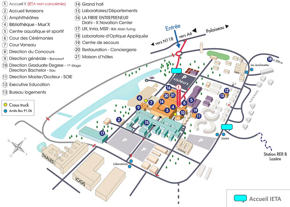 ENSTA Bretagne : Plan d'accueil des IETA sur le campus de l'Ecole Polytechnique à Palaiseau