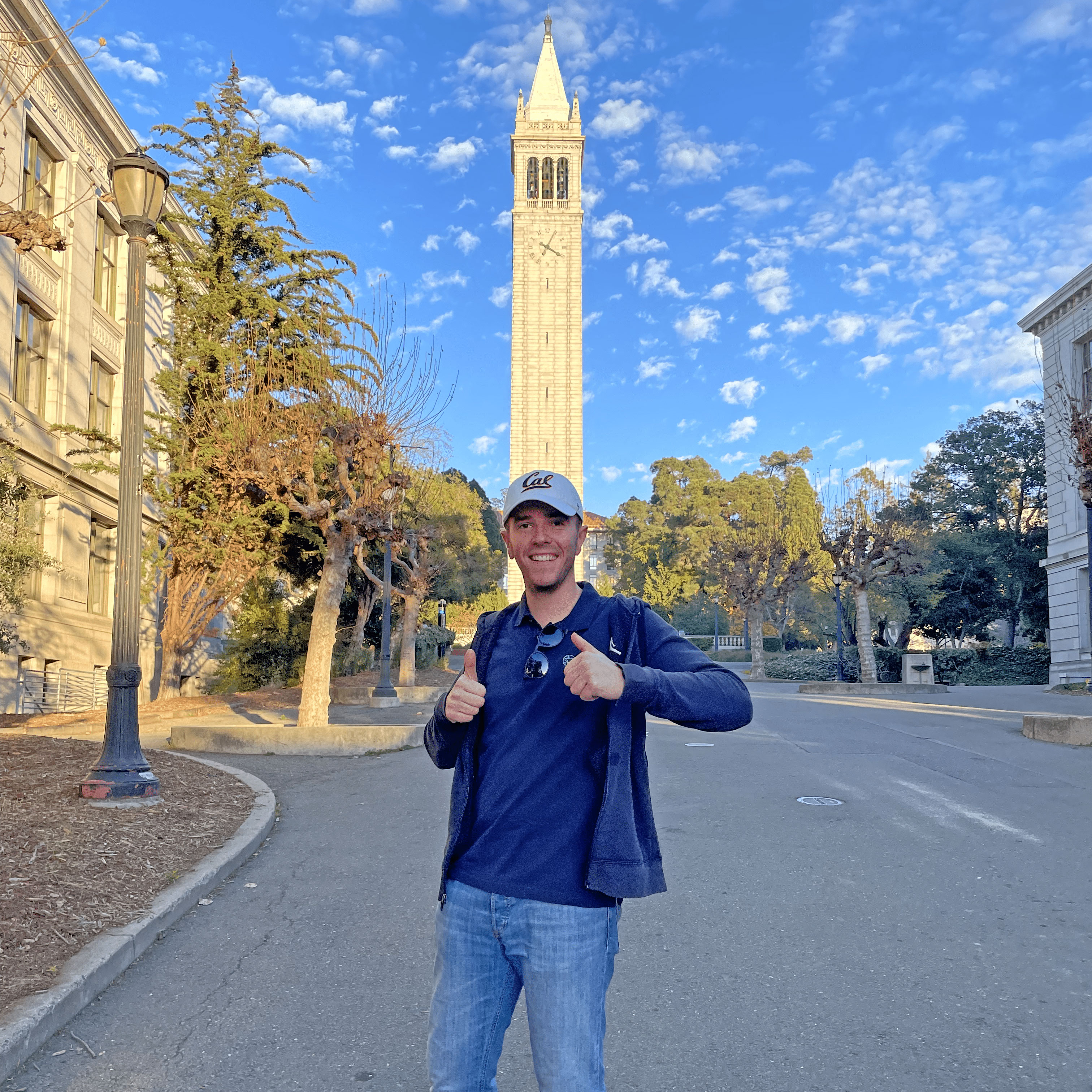 Nicolas sur le campus de Berkeley