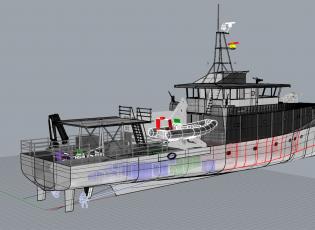 ENSTA Bretagne : Travail de conception d'un patrouilleur, projet d'architecture navale