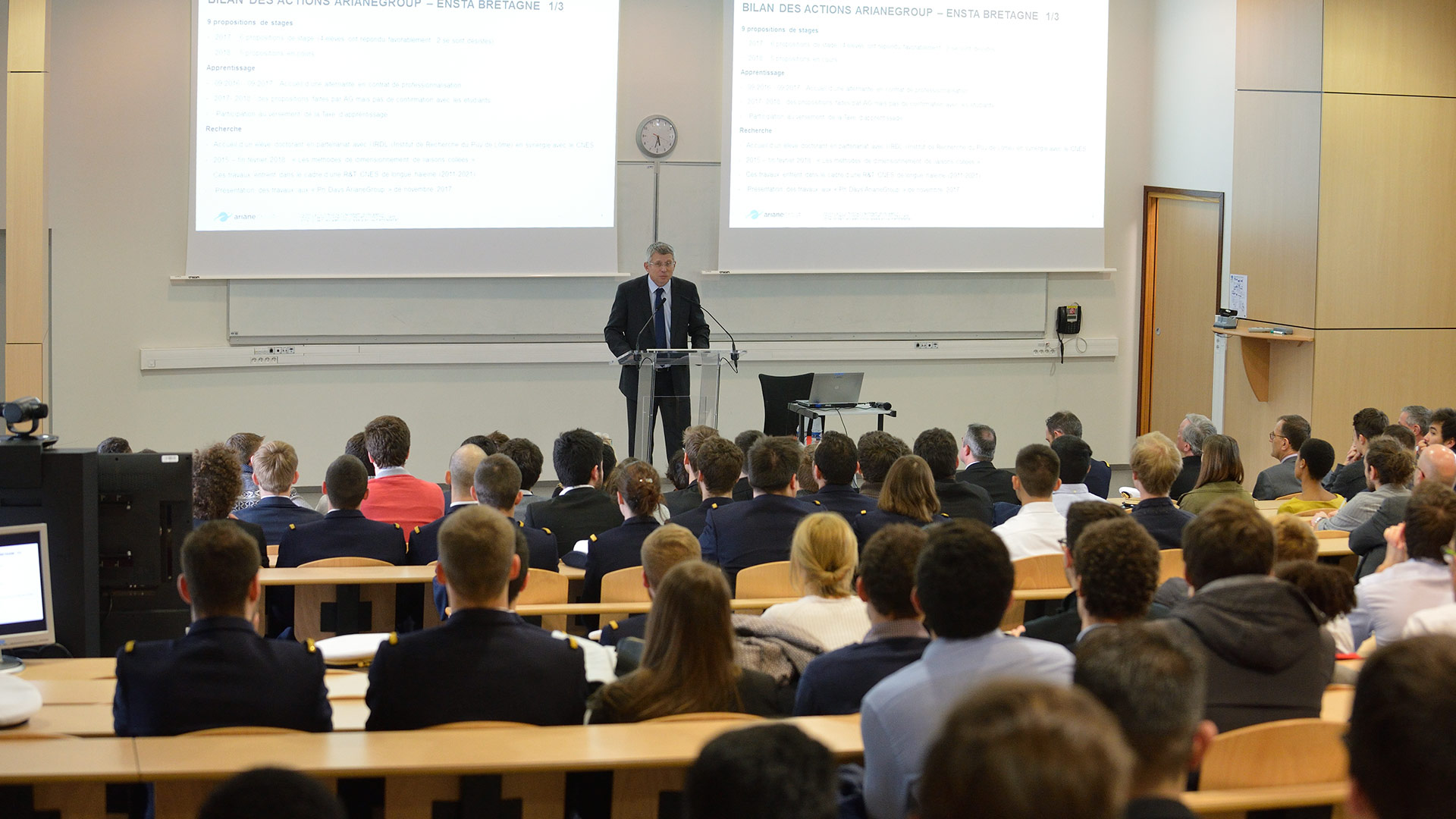 ENSTA Bretagne : Conférence Ariane Group avec Alain Charmeau, président exécutif d'ArianeGroup et parrain de la promotion ENSTA Bretagne 2018