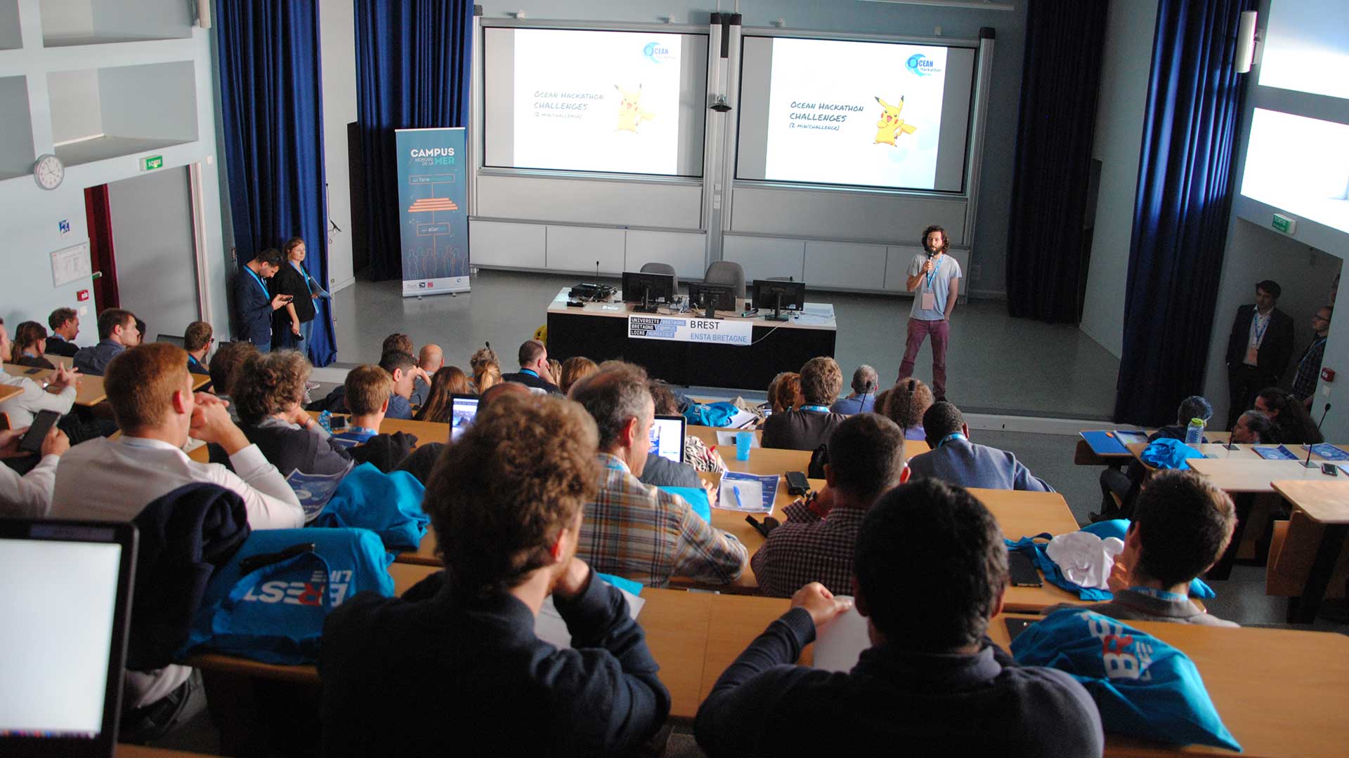 ENSTA Bretagne : lancement de l'Océan Hackathon dans l'amphi 3