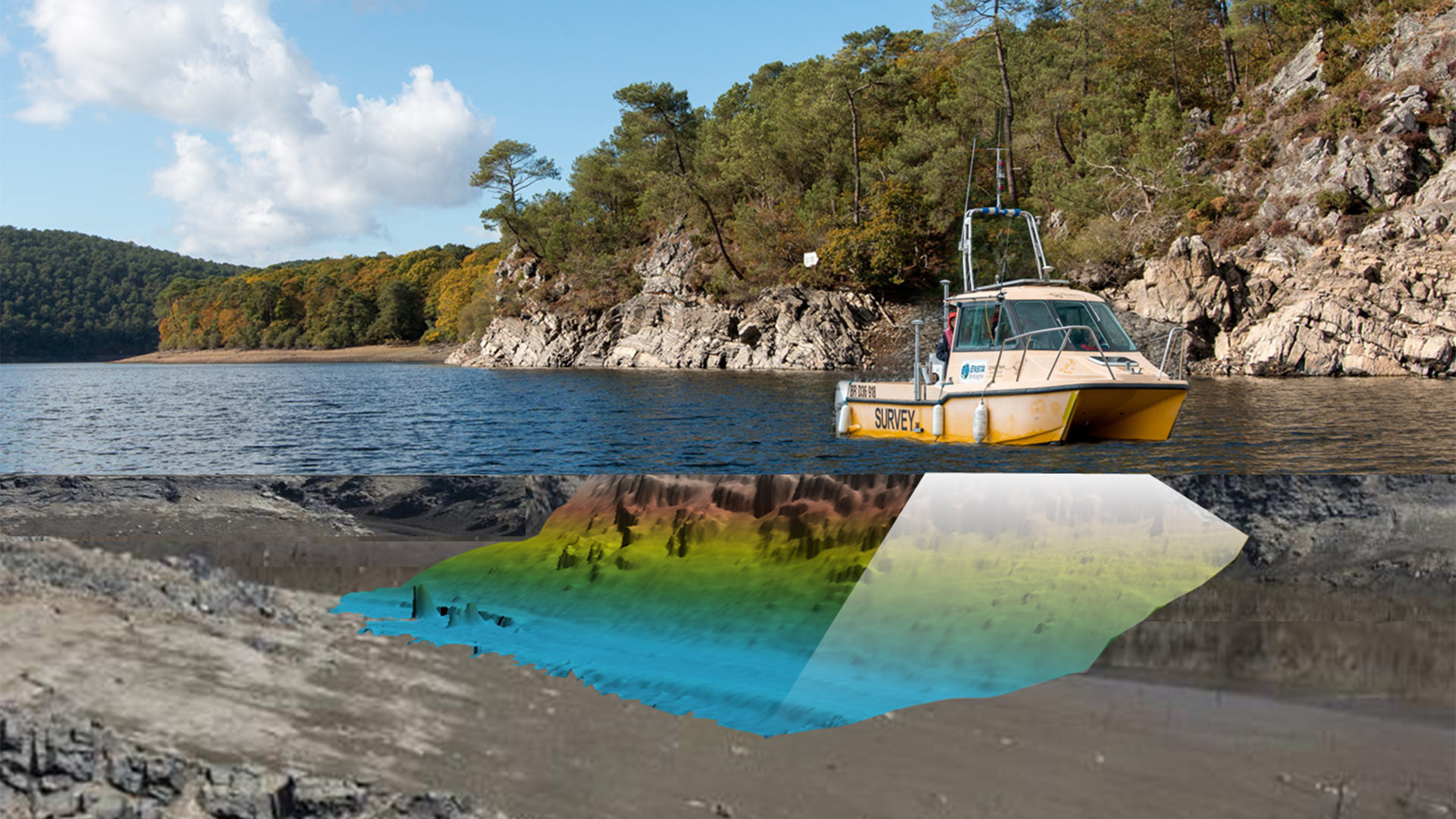 ENSTA Bretagne : Hydrographie, cartographie du fond du lac de Guerlédan