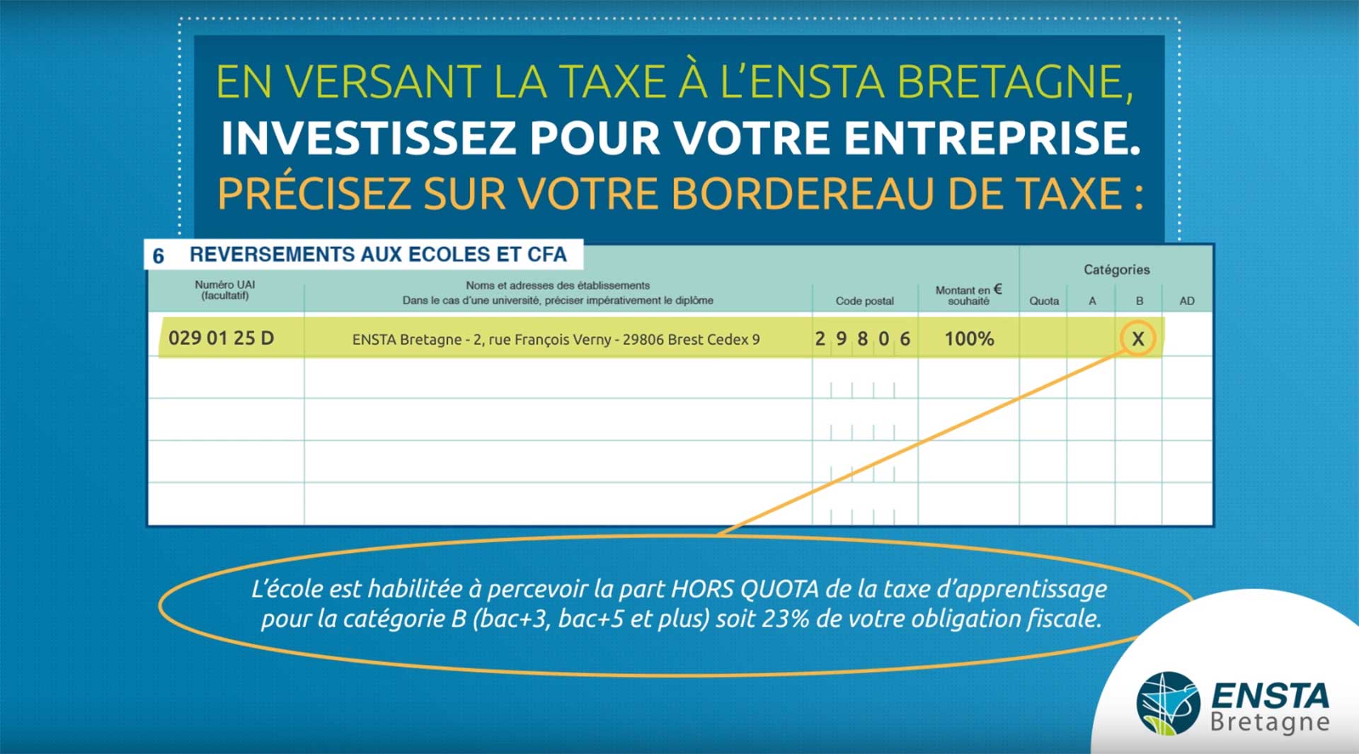 ENSTA Bretagne : Taxe d'apprentissage