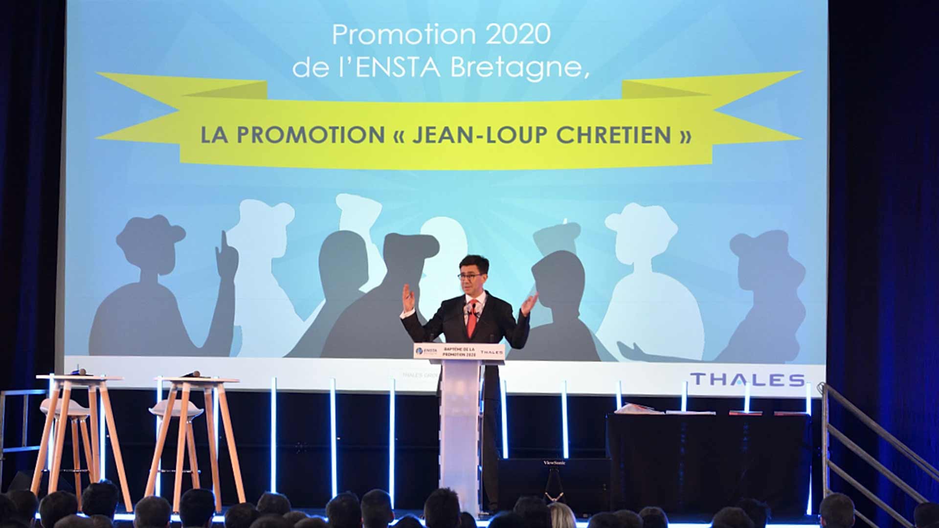 ENSTA Bretagne : Parrainage de la promotion 2020 "Jean-Loup Chrétien" par Pierre-Eric Pommellet, Thales