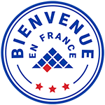Logo Bienvenue en France 3 étoiles atteste du meilleur niveau de qualité pour l'accueil des étudiants internationaux