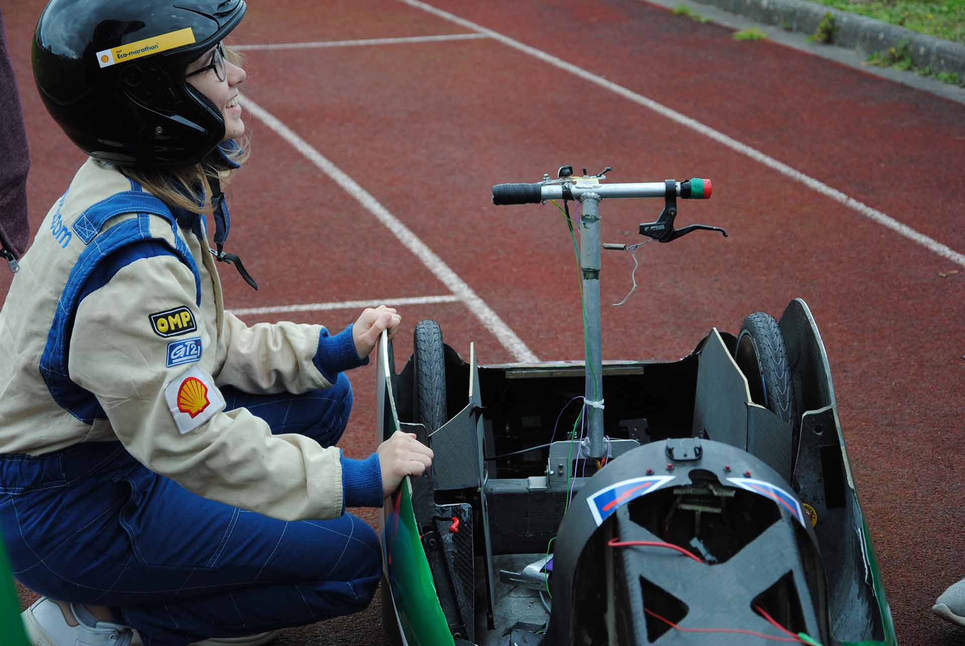 ENSTA Bretagne : essais sur piste du prototype ENSTA Bretagne en vue de la participation au challenge Shell Eco-marathon 2020