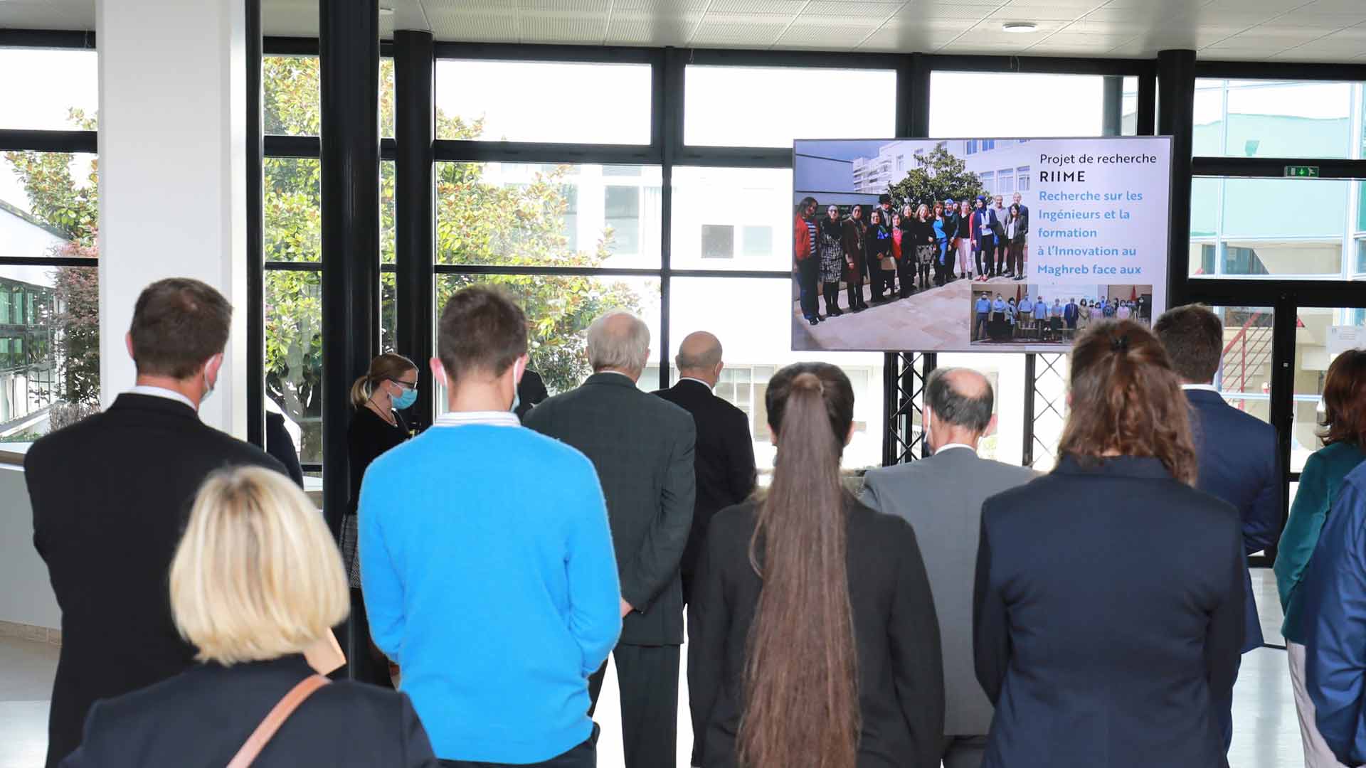 ENSTA Bretagne : Présentation du projet RIIME à Jean-Yves Le Drian, ministre de l'Europe et des Affaires étrangères