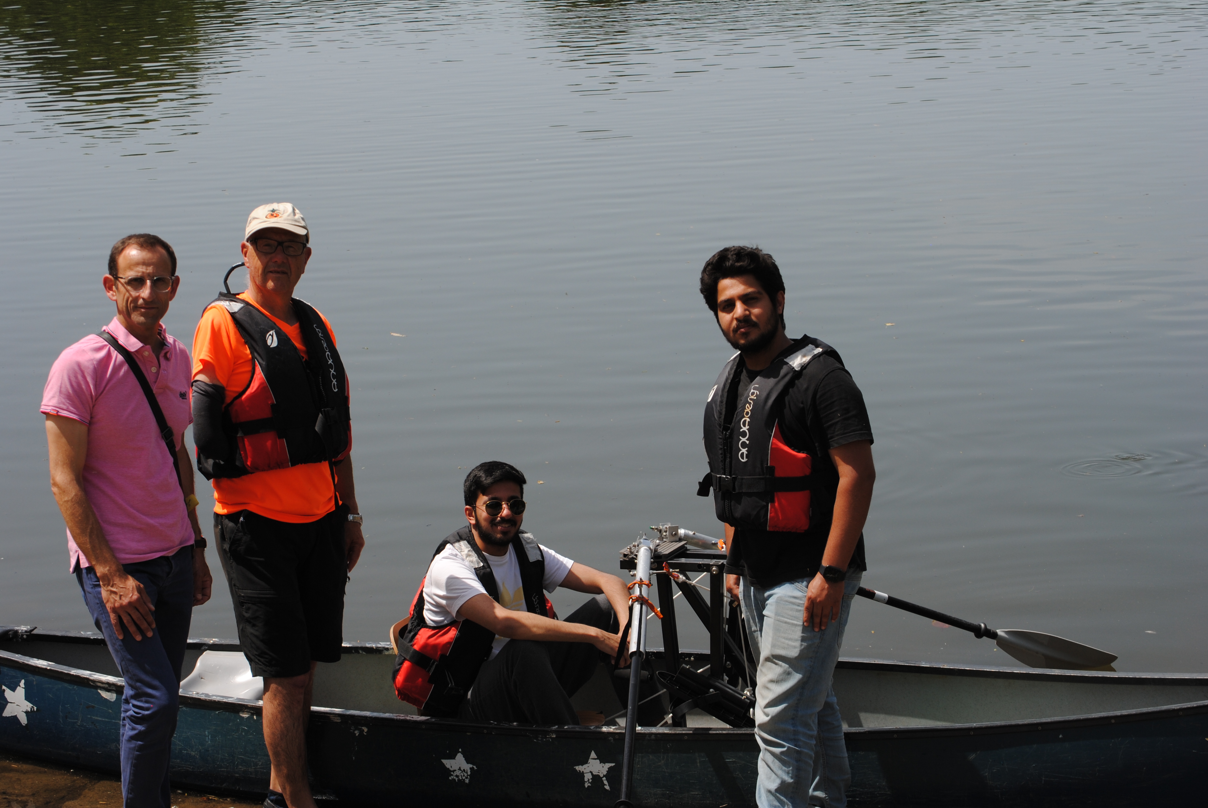 photo de groupe kayak