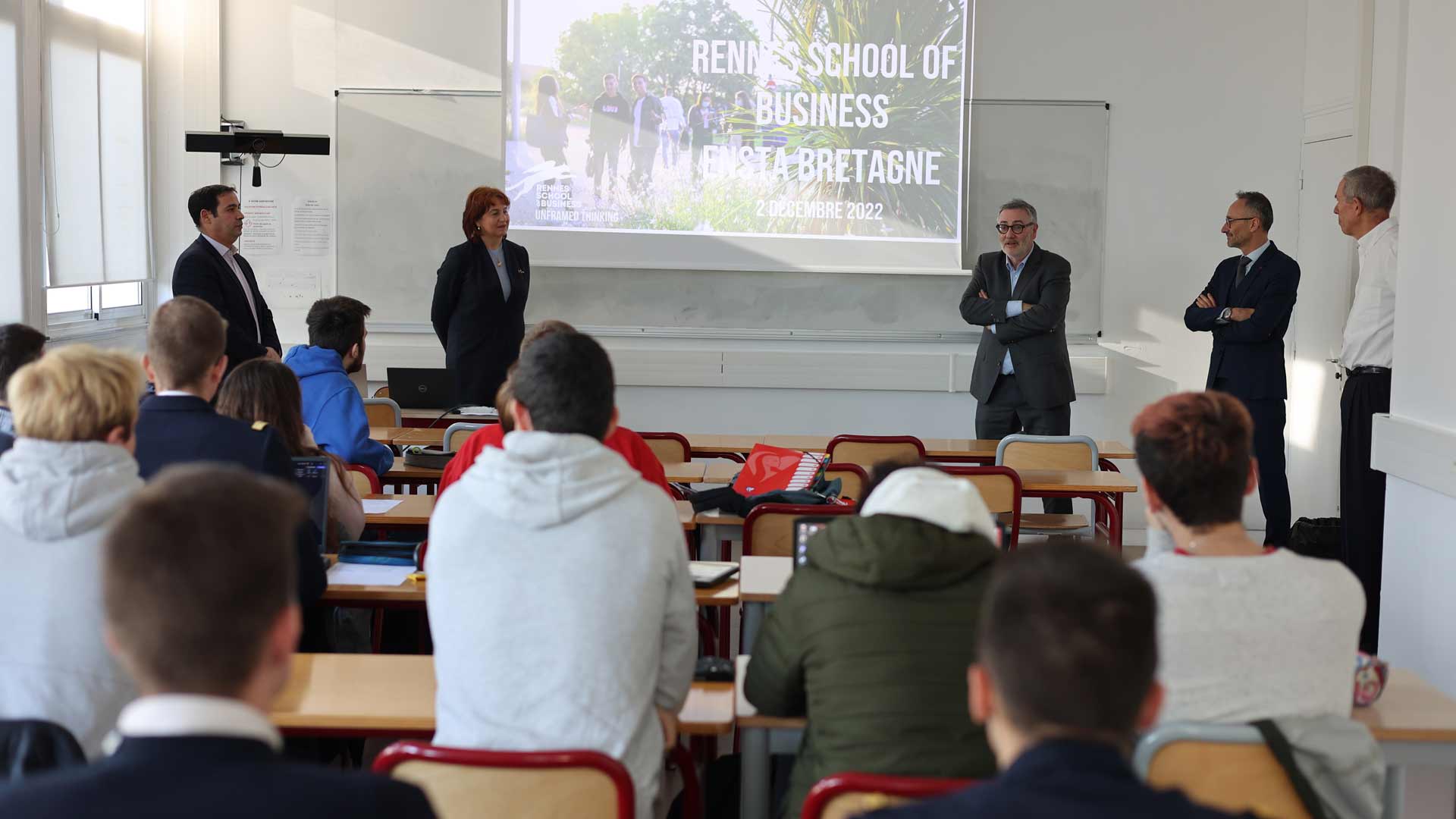 ENSTA Bretagne : présentation aux étudiants du nouveau double diplôme avec Rennes School of Business