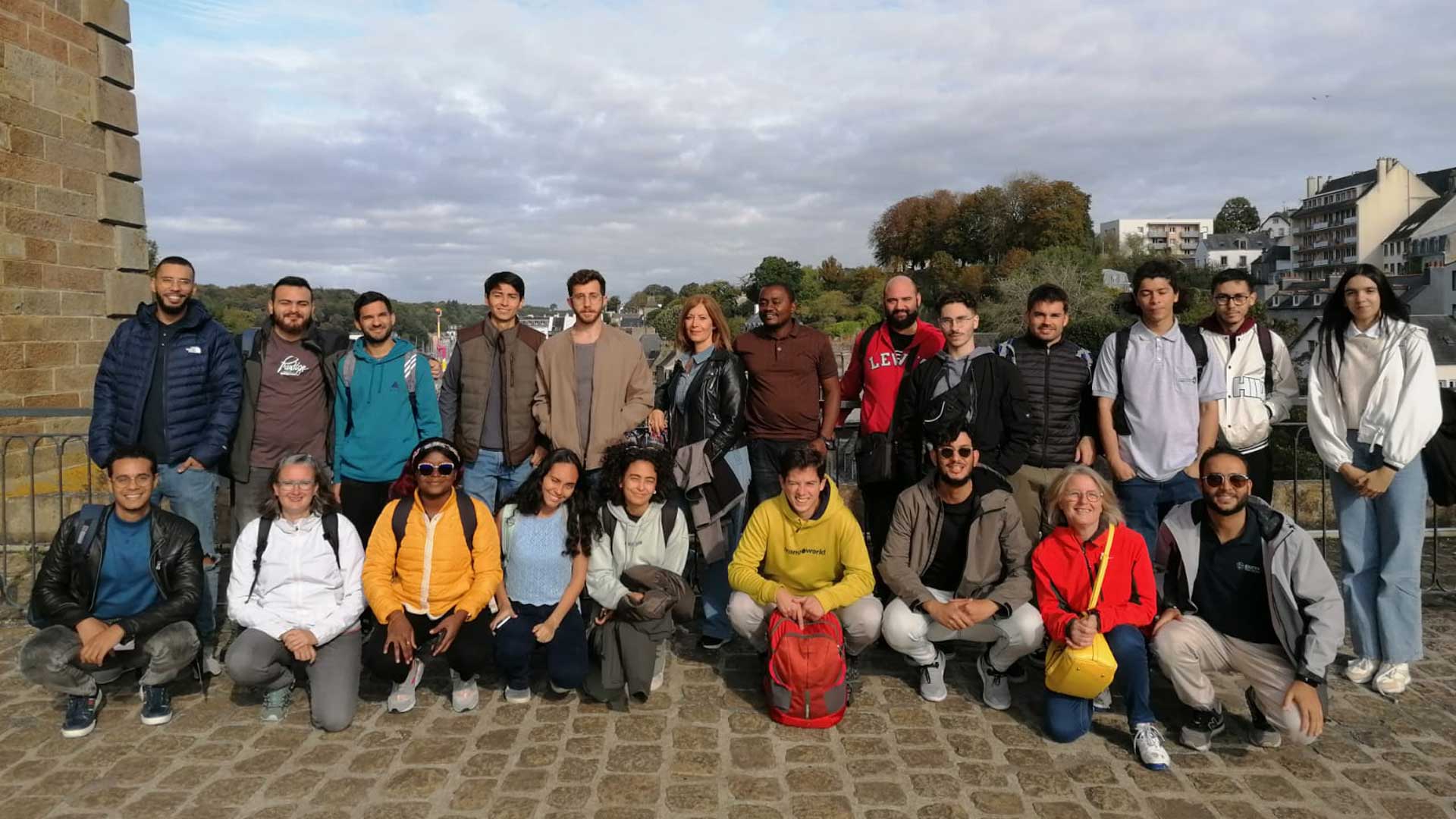 ENSTA Bretagne : groupe d'étudiants internationaux en visite à Morlaix