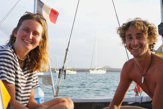 ENSTA Bretagne : Simon et Alice, élèves-ingénieurs ENSTA Bretagne sur leur voilier Vadrouille