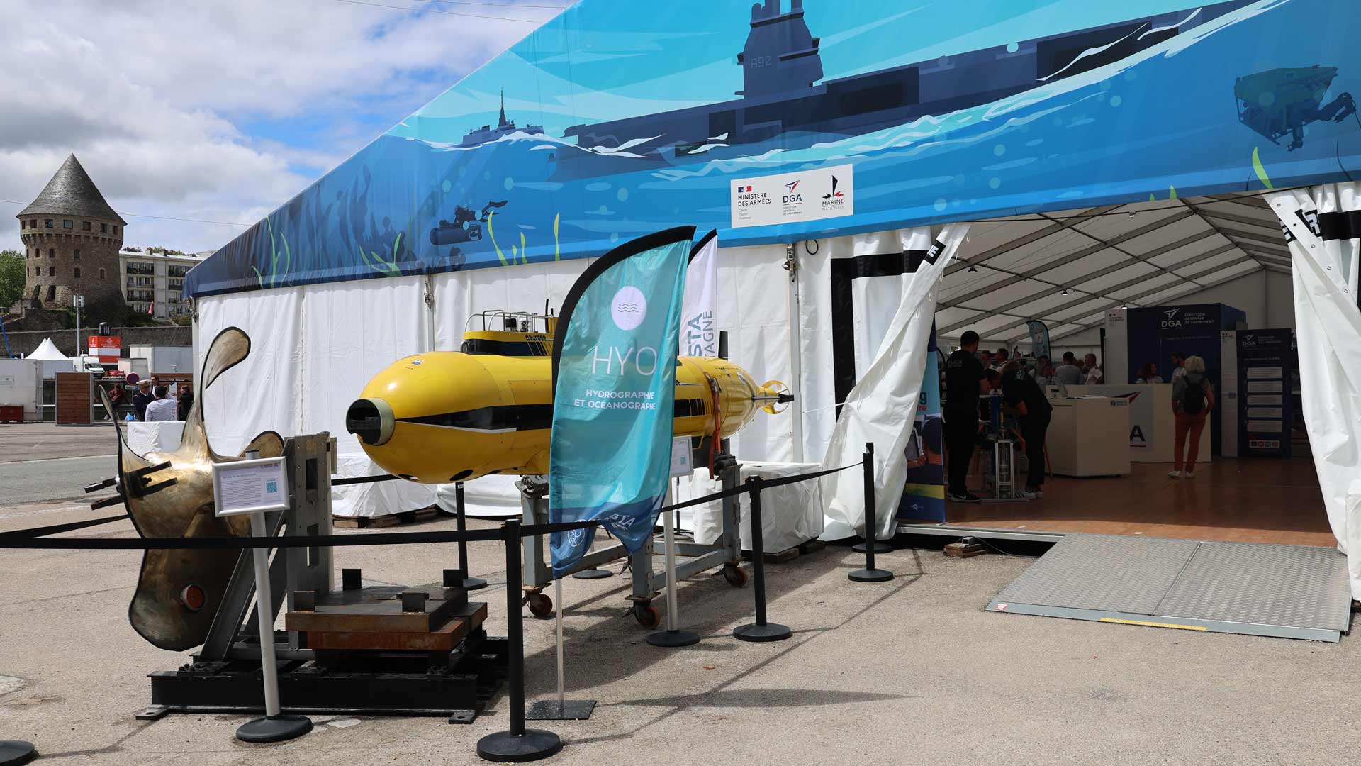 ENSTA Bretane : présentation de l'AUV Daurade et d'une hélice marine lors de Brest 2024
