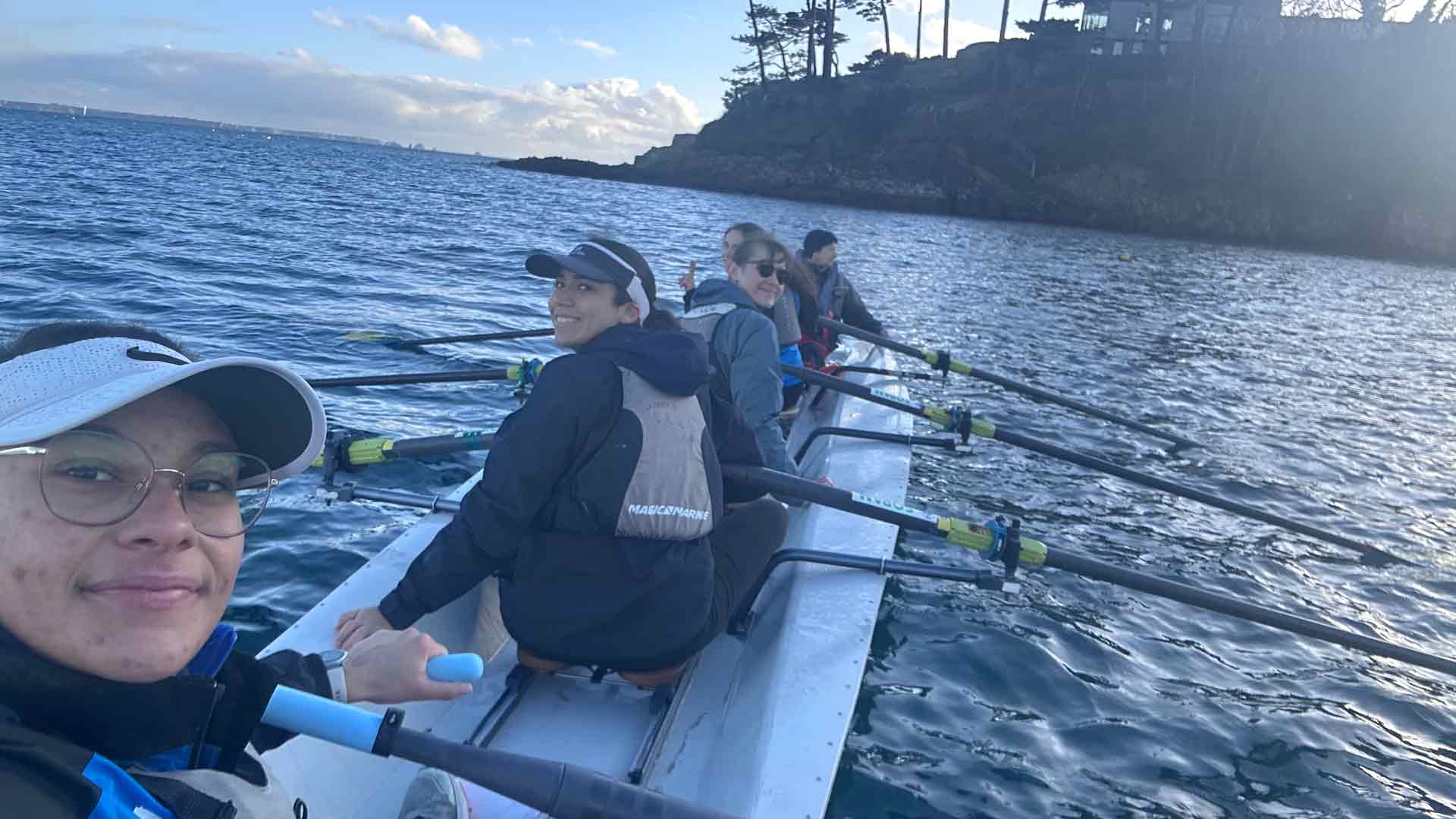 Club aviron de l'ENSTA, en sortie en rade de Brest
