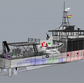 ENSTA Bretagne : Travail de conception d'un patrouilleur, projet d'architecture navale