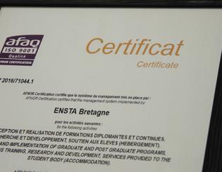 ENSTA Bretagne : certification iso 2015