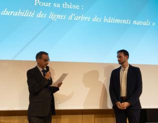 ENSTA Bretagne : prix de l'Académie de Marine pour Corentin Guellec qui a réalisé sa thèse à IRDL / ENSTA Bretagne
