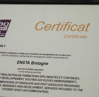 ENSTA Bretagne : certification iso 2015