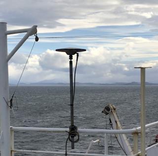 Antenne sur Marion Dufresne (avril 2022 au large des iles Kerguelen)