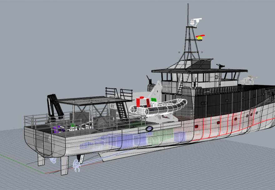 ENSTA Bretagne : Travail de conception d'un patrouilleur, projet d'architecture navale